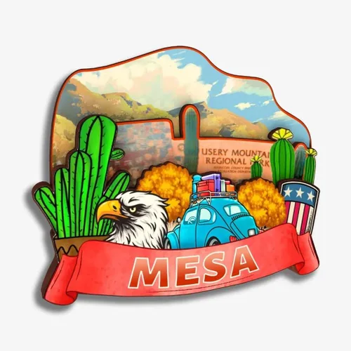Vista 20 de Flagstaff - Imán de madera para nevera, colección de madera 3D, hecho a mano, recuerdos de ciudad de viaje, decoración del hogar, regalo -354