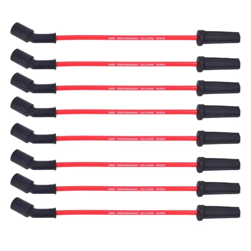 Vista 10 de RLP Juego de cables de bujía 9748HH de 0.315 in negro + bujías 41-962 compatibles con Cadillac Escalade, Chevy Silverado Suburban Tahoe GMC Sierra