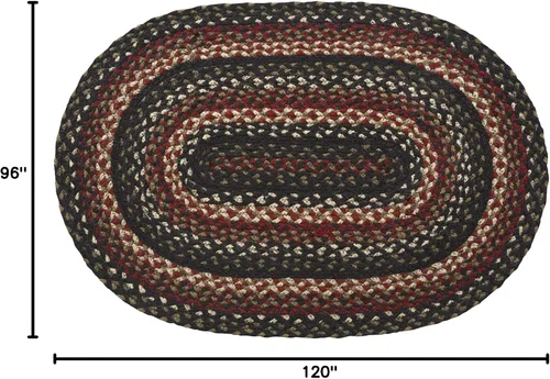 Vista 2 de Colección Tartan Premium trenzada Estilo primitivo, rústico, campestre, rústico Yute/algodón 30 días sin riesgo Alfombra de acento/tapete