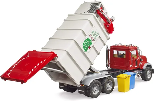 Vista 3 de Bruder 02811 Mack Granite Camión de Basura de Carga Lateral