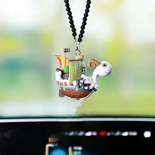 Vista 5 de Anime A Piece Luffy Pirates Boat Llavero Cosplay Figuras de Acción Dibujos Animados Regalo para Mujeres Hombres