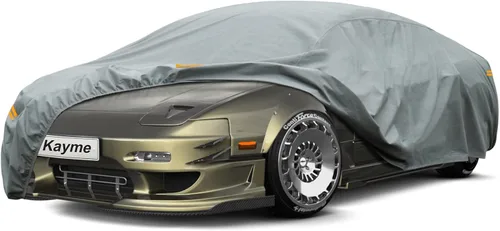 Vista 22 de Kayme Funda de Coche de Servicio Pesado Impermeable para Todo Tipo de Clima, Ajuste Personalizado para Tesla Model S, Cubierta Exterior Completa