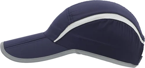 Vista 2 de connectyle plegable malla deportes cap con transpirable con rayas reflectantes Sun Runner Cap