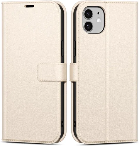 Vista 15 de oakxco Funda tipo cartera para iPhone SE 2022/2020/8/7 con soporte para tarjeta de crédito, funda magnética RFID delgada tipo libro con tapa