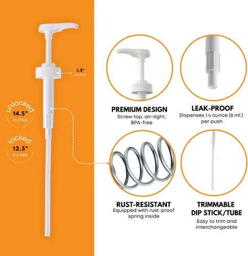 Vista 3 de FastRack Dispensador de bomba de galón resistente para botellas de plástico o vidrio Bomba de botella ideal para jarras de 1 galón Uso comercial