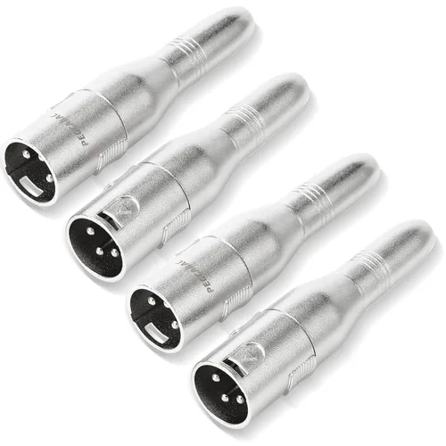 Vista 10 de XLR - Adaptador de audio hembra de 3 pines a 1/4 de pulgada y 0.250 in, adaptadores de conversión de grado profesional, cable de audio, cable