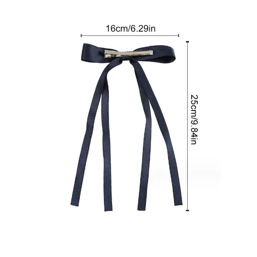 Vista 6 de 10 accesorios para el cabello de BetterJonny : pasadores con lazo con borla y cola larga para niñas, mujeres y adolescentes