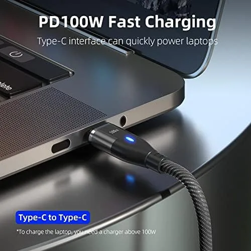 Vista 6 de BoxWave Cable Compatible with Elgato Wave3 (Cable by BoxWave) - MagnetoSnap PD AllCharge Cable (100W), Magnet PD 100W Charging Cable USB Type-C