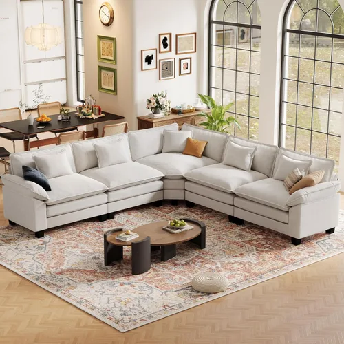 Vista 20 de CDCASA Silla de acento de gran tamaño de 50'' con otomana Asiento extra ancho y profundo estilo sofá nube para sala de estar, dormitorio, rincón