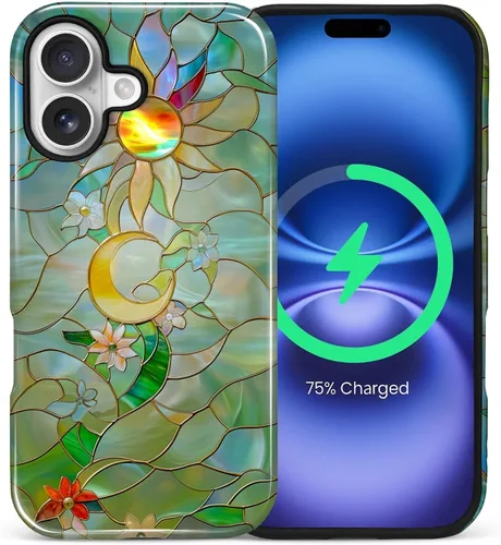Vista 15 de Funda Compatible con iPhone 13/14 [Compatible con MagSafe] Protección de Doble Capa de Cáscara Dura Híbrida, Funda Magnética Protectora a Prueba