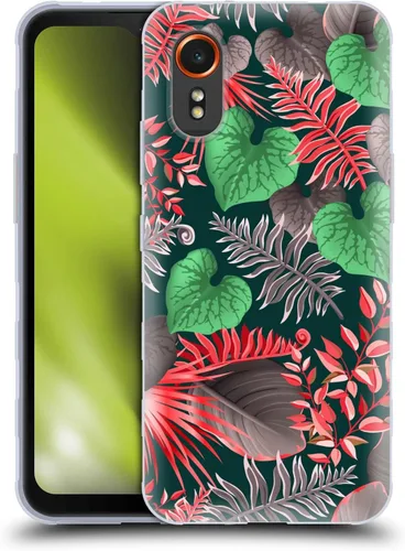 Vista 8 de Head Case Designs Officially Licensed Haroulita Blue Red Ethnic Pattern Soft Gel Case Compatible with Samsung Galaxy Xcover7 5G