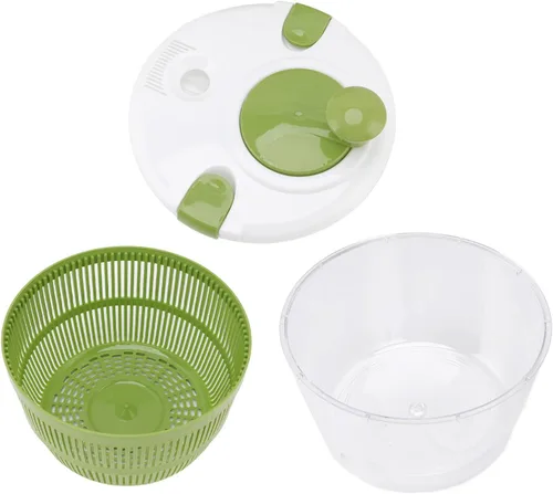 Vista 9 de Lavadora de secadora giratoria de ensalada, manivela grande profesional, utensilios de cocina para ensalada, manivela de mano, multifuncional