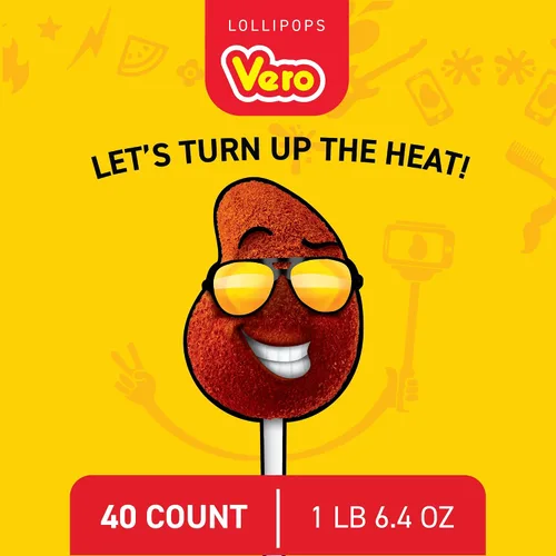 Vista 2 de Vero Paletas con sabor a mango cubierto de chile, 40 piezas