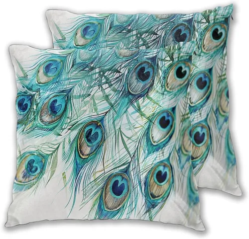 Vista 35 de Juego de 2 fundas de almohada cuadradas de Acción de Gracias, hojas de arce otoñales, fundas protectoras para sofá con cremallera oculta, 16 x 16