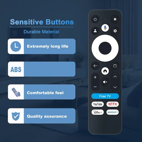Vista 8 de Reemplazar el control remoto por voz compatible con el dispositivo de transmisión Onn 4K Pro Google TV