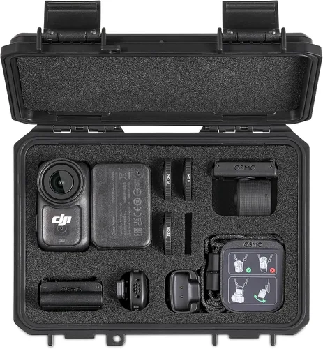Vista 7 de Funda rígida portátil impermeable para DJI Osmo Action 5 Pro/4/3 accesorios de cámara de acción compatible con combo estándar, compatible
