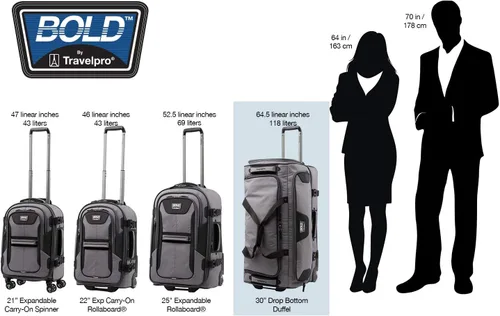 Vista 6 de Travelpro Tpro Bold 2.0 - Bolsa de lona con ruedas (30 pulgadas)