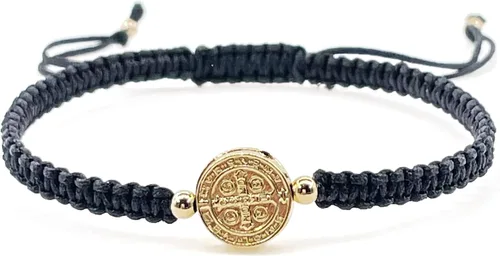 Vista 9 de St. Benedict Medal on Handcrafted Adjustable Red Cord Braided Bracelet - Protection Jewelry for Women