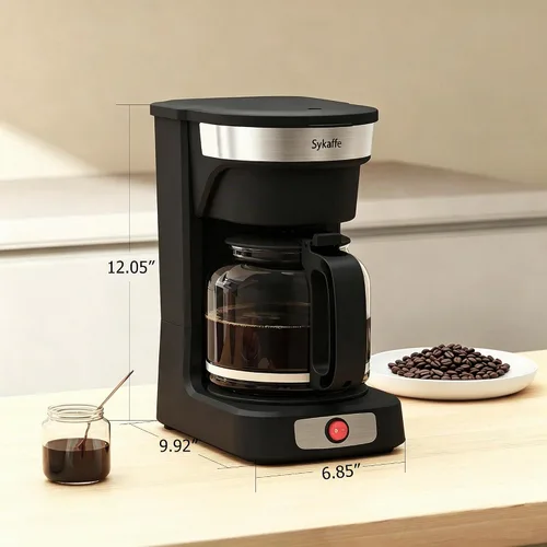 Vista 8 de Cafetera de 12 tazas, cafetera de goteo, filtro reutilizable, mantiene el calor y pausa automática, tanque de agua de fácil visión, cafetera