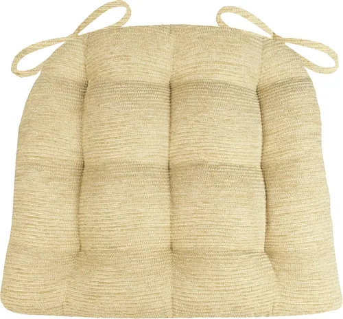 Vista 37 de Barnett Home Decor Cojines para silla de comedor Brisbane plateado gris con lazos - Tamaño mediano 16.5 x 18 Almohadilla para silla - Relleno