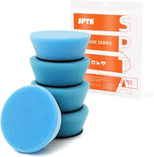 Vista 20 de SPTA Blue T60 Mini juego de almohadillas de corte moderado, 5 almohadillas de pulido de esponja de 1.3 pulgadas/1.260 in, kit de almohadillas