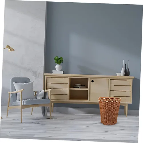 Vista 3 de COLLBATH Papelera tejida ropa de oficina imitación ratán Bohemia