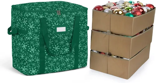 Vista 58 de Covermates Keepsakes Bolsa de almacenamiento ajustable para adornos, con asas de transporte, protección acolchada, ruedas dobles, almacenamiento
