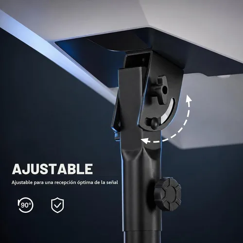 Vista 3 de Starlink - Soporte para trípode con base extragrande, Starlink Gen 3 con adaptador de tubo de ajuste de ángulo de inclinación de 90° y picos