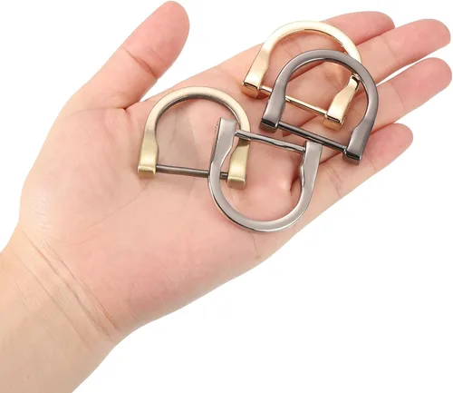 Vista 6 de uxcell Anillos en D de herradura en forma de U, hebilla de grillete atornillada