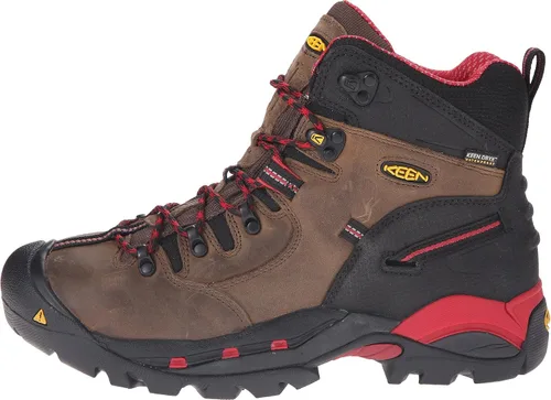 Vista 2 de KEEN Utility Pittsburgh - Botas de trabajo impermeables con punta de acero para hombre de 6 pulgadas Bison