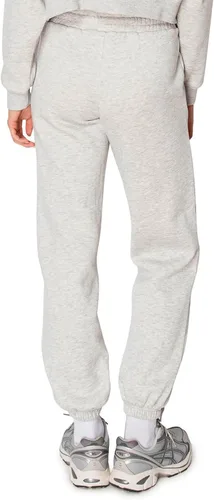 Vista 45 de Cali1850 Pantalón deportivo Cloud Nine Fleece para mujer, cintura alta, ajuste holgado, dos bolsillos, cintura elástica con cordón