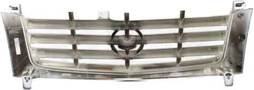 Vista 3 de Compatible con Escalade 02-06 (ESV & EXT) Conjunto de parrilla delantera Moldeado de plata de carcasa negra