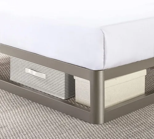 Vista 5 de Somier de cama individual Mellow 255 cm, con base de colchón de láminas de acero resistente Gris