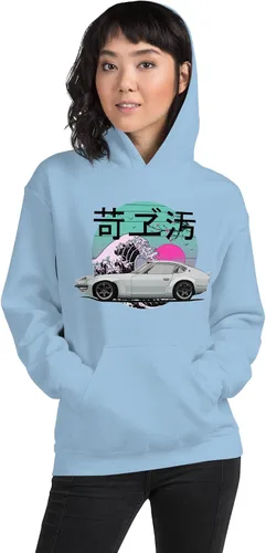 Vista 3 de 1973 Datsun 240z JDM Legend Japanese Tuner Drift Racing Sudadera con capucha unisex