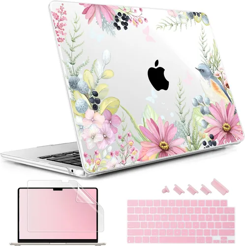 Vista 10 de May Chen Funda rígida de plástico para MacBook Air de 13.6 pulgadas 2026 2025 2024-2022 M5 A3449 M4 A3240 M3 A3113 M2 A2681, carcasa rígida