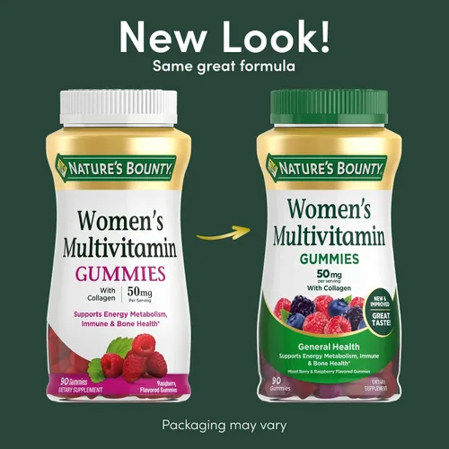 Vista 2 de Nature's Bounty Gomitas multivitamínicas para mujeres, suplementos vitamínicos para adultos, salud general, apoya la salud inmunológica y ósea