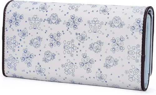 Vista 6 de UTO Cartera RFID para mujer, de gran capacidad, de piel sintética, tarjetero, funda para teléfono, bolsillo con cremallera, embrague