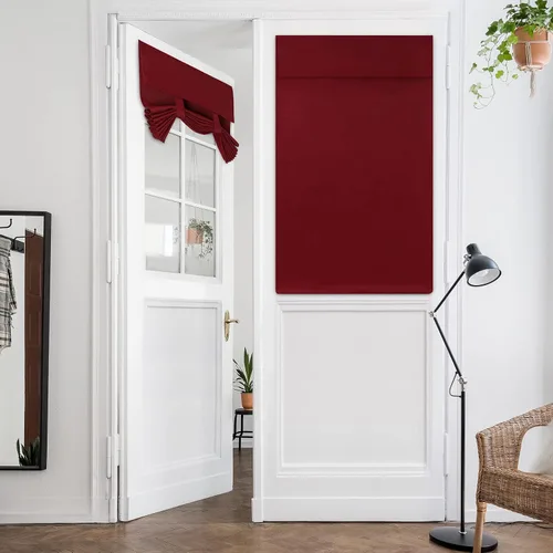 Vista 25 de HOMEIDEAS Cortinas Opacas para Aula para Puerta Principal, Cubierta de Ventana de Puerta de Aula, Persianas de Privacidad con Aislamiento Térmico