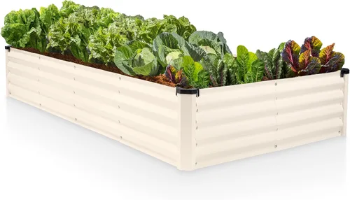 Vista 16 de Plant & Plot Camas de jardín elevadas galvanizadas para exteriores/ Jardinera elevada de 6 x 3 x 1 pie para jardinería, verduras, flores, caja