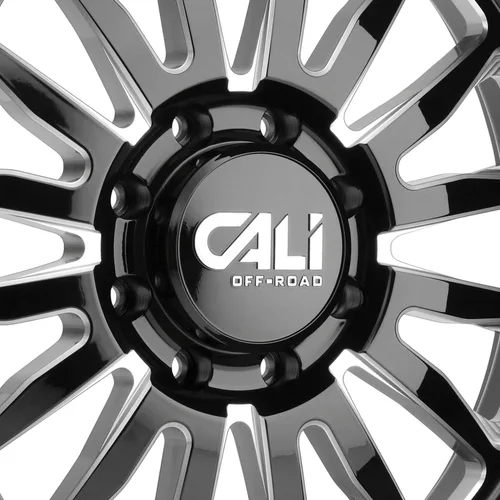 Vista 5 de CALI OFF-ROAD SUMMIT (9110) 20x12 8x165.1-51et mm BRILLANTE NEGRO/MILLED SPOKES rueda