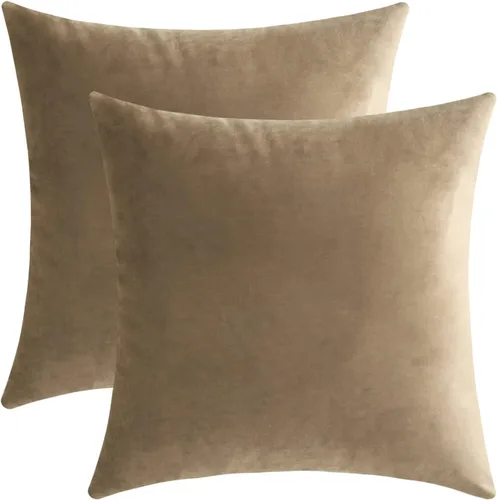 Vista 58 de Jeneoo Juego de 2 fundas decorativas para cojines de terciopelo suave y cómodo, funda sólida para cojín de sofá, decoración