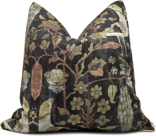 Vista 19 de Funda de almohada vintage con estampado floral de rosas de 20 x 20 pulgadas Avleen Floral