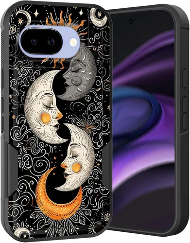 Vista 221 de Funda para Pixel 6A, Híbrida de Doble Capa de Servicio Pesado Resistente a Prueba de Golpes PC Duro + Funda Protectora de Silicona Suave para Google