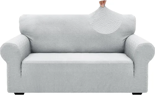 Vista 15 de ZNSAYOTX 1 Funda de silla Jacquard para sala de estar, funda de silla de alta elasticidad con brazos, antideslizante, apta para mascotas, funda