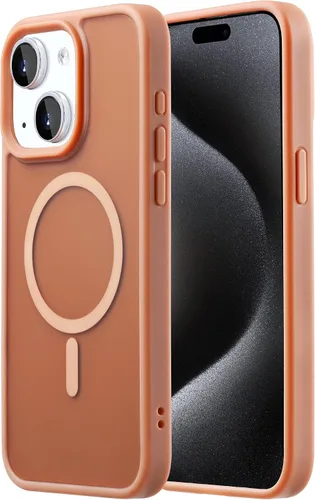 Vista 14 de Tigowos Funda magnética para iPhone 15, resistente a las caídas, sensación de piel mate, a prueba de golpes, ajuste delgado para iPhone 15, negro