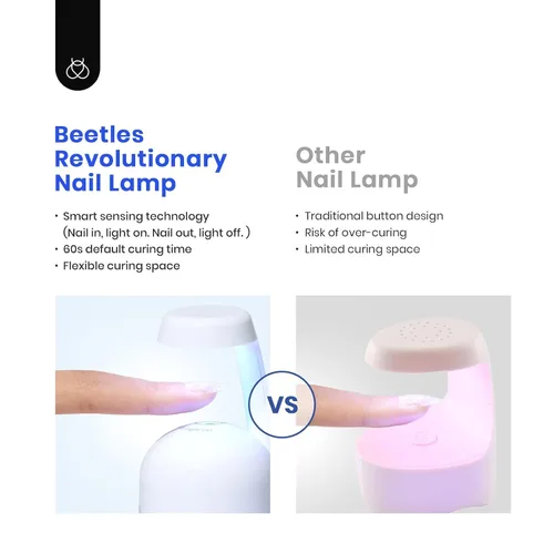 Vista 4 de Beetles - Kit de uñas de gel de almendra, 504 piezas de almendra Juego de puntas de uñas de gel fáciles de extensión de uñas con base de pegamento