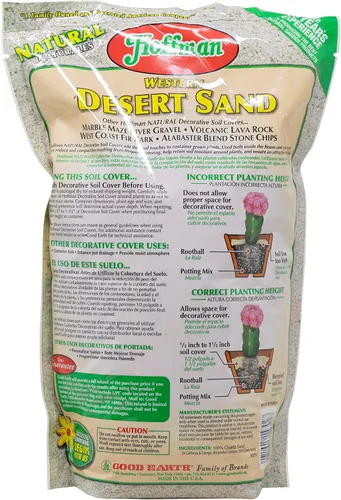 Vista 2 de Hoffman Western Desert Sand - Cubierta decorativa de suelo para plantas en macetas o camas, 2 cuartos secos