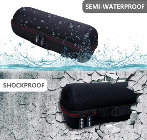 Vista 7 de LTGEM - Funda para JBL Charge 4/JBL Charge 5, estuche de transporte de altavoces, bolsa protectora de viaje para almacenamiento duro, compatible