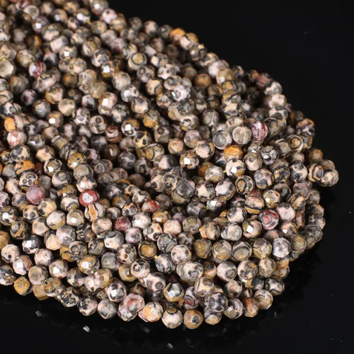 Vista 63 de 180 piezas 2mm Cuentas de piedras preciosas de turquesa africana natural facetada redonda suelta para hacer joyas