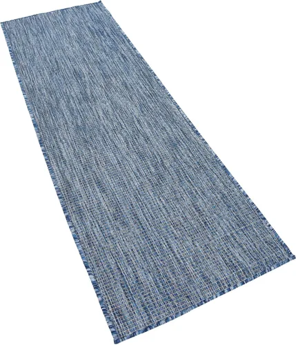 Vista 5 de Unique Loom Collection Alfombra de Área Plana Casual de Transición Sólida Jaspeada para Interiores/Exteriores (Pasillo 2' x 6' 1", Azul/Azul Marino)